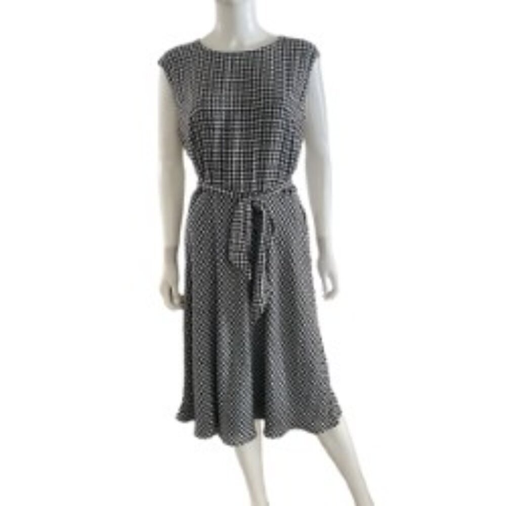 Ralph Lauren Black & White Houndstooth Dress 12